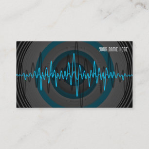 Modèle de carte de visite Sound Light Blue Dark
