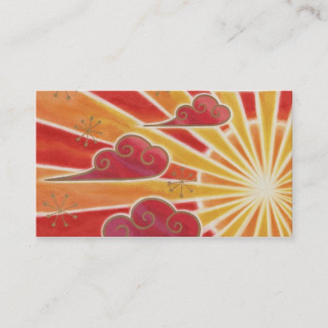 Modèle de carte de visite Sunset retour (Devant)