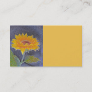 modèle de carte de visite tournesol art jaune or
