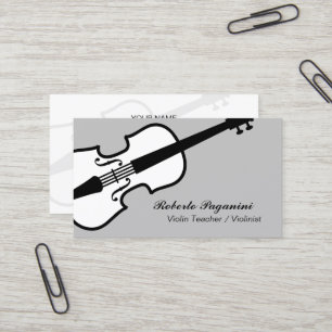 Modèle de carte de visite violoniste pour musicien