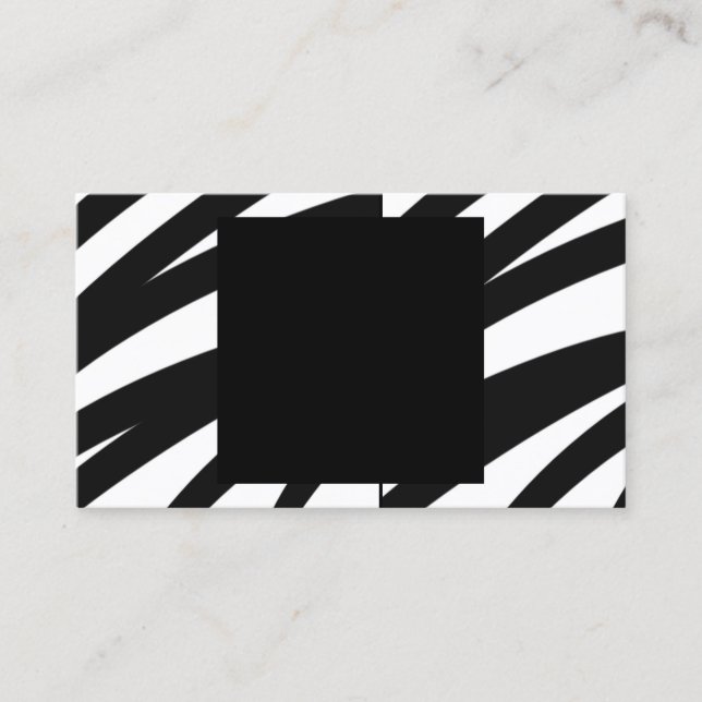 modèle de carte de visite zebra stripes (Devant)