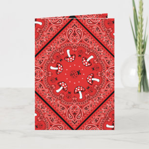 modèle de carte de voeux à bandana rouge