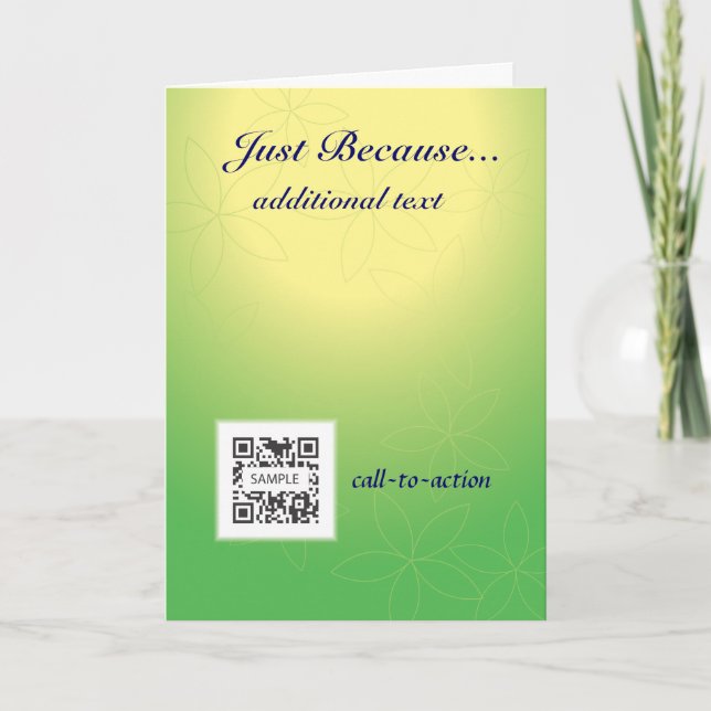 Modèle de carte de voeux juste puisque (Devant)