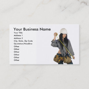 Modèle de carte d'entreprise de construction