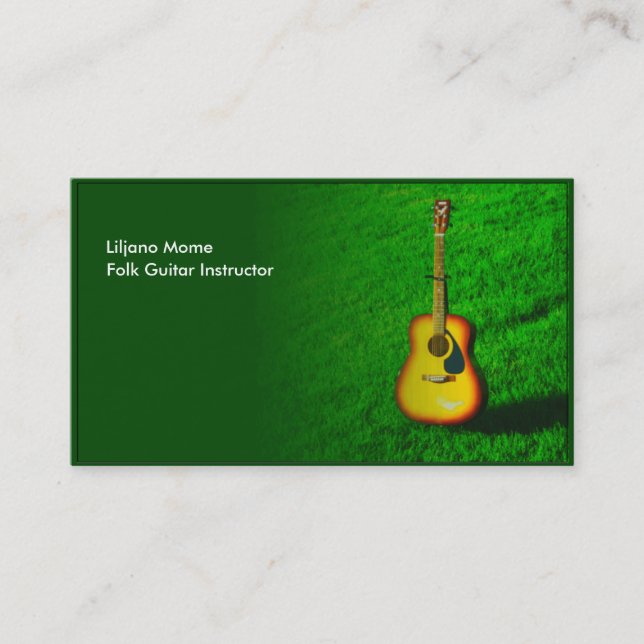 Modèle de carte d'industrie musicale de guitare (Devant)