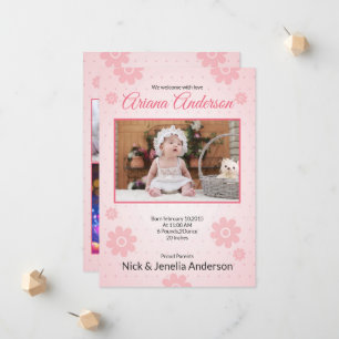 Modèle de carte faire-part de naissance