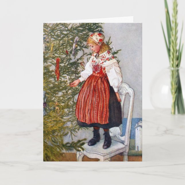 Modèle de carte faite sur commande d'arbre de Noël (Devant)