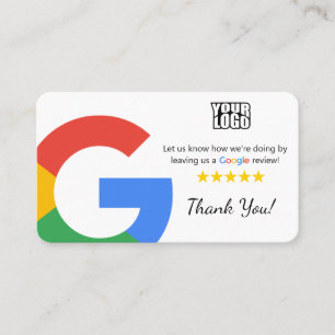 Modèle de carte Google Review avec lien de code QR