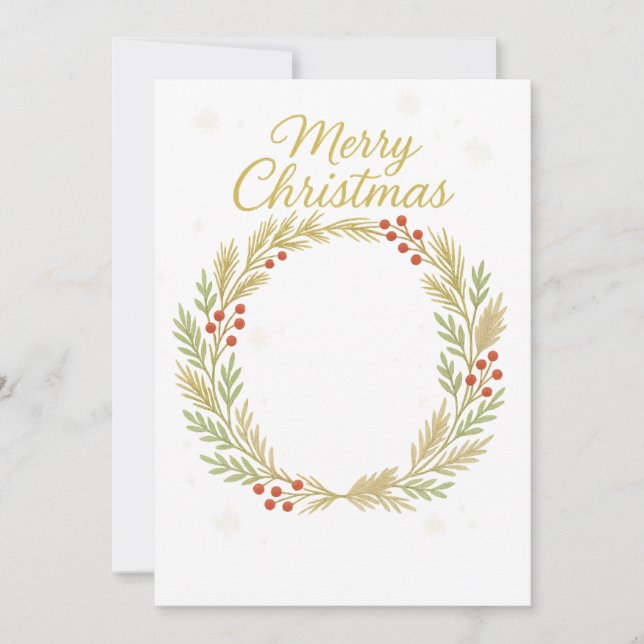 Modèle de carte photo de vacances de Noël – Couron (Devant)