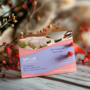 Modèle de carte postale de massage de beauté de Sp