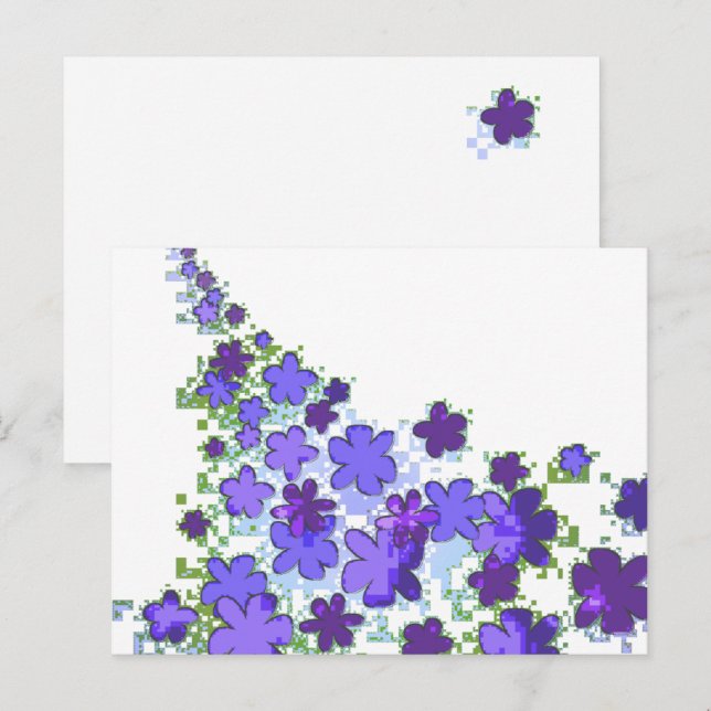 Modèle de carte postale Fleurs en cascade (Devant / Derrière)