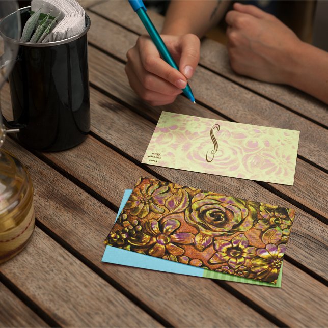 Modèle de carte postale Floral Métallisé № 3 (Créateur téléchargé)