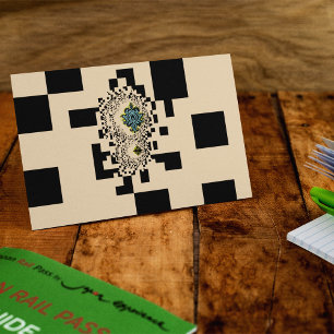 Modèle de carte postale Pixels sans frontières