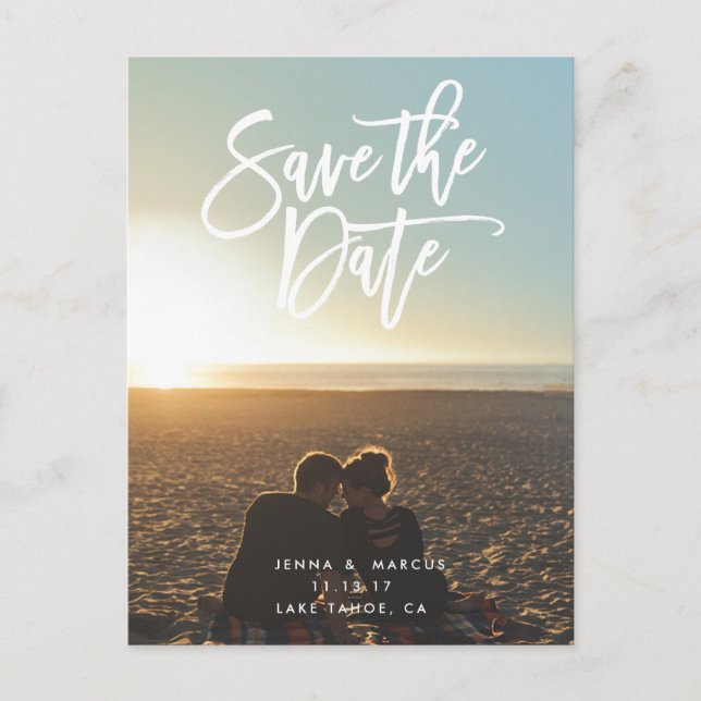 Modèle de carte postale pour annoncer la date du m (Devant)