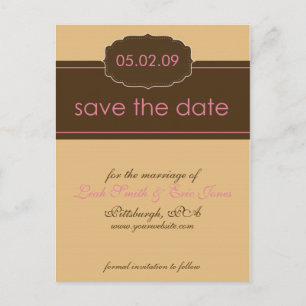 Modèle de carte postale pour réserver la date TEMP