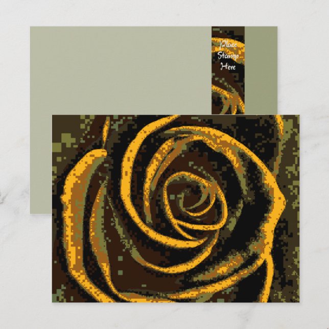 Modèle de carte postale rose VI (Devant / Derrière)