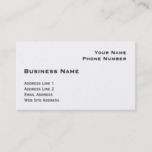 Modèle de carte professionnelle (finition perle) (Devant)