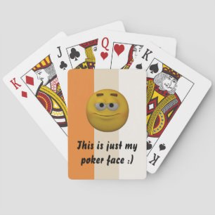 Modèle de cartes de jeu d'émoticône de visage de
