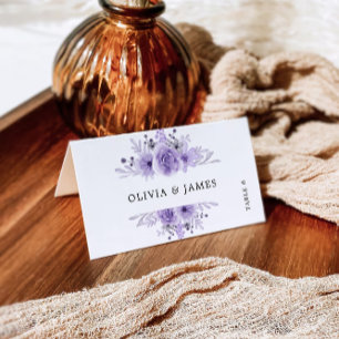 Modèle de cartes de Mariage violet