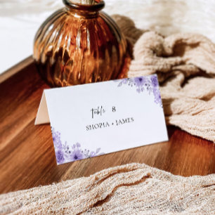 Modèle de cartes de Mariage violet