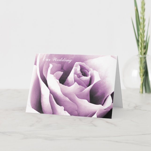 Modèle de cartes de note de rose de pourpre (Devant)