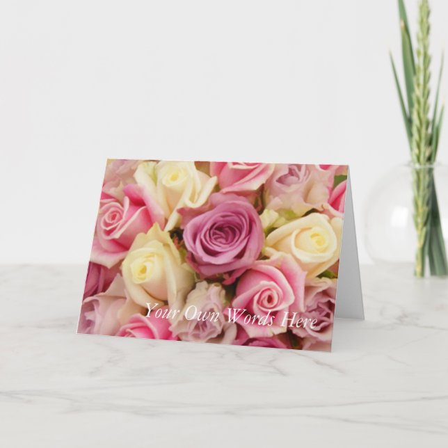 Modèle de cartes de notes roses (Devant)