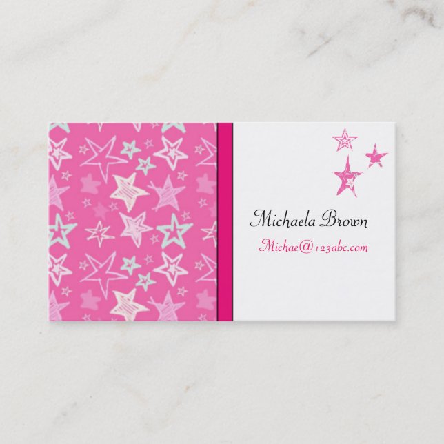 MODÈLE DE CARTES DE PROFIL DESIGNER STAR (Devant)