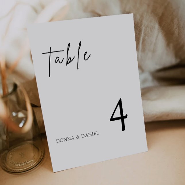 Modèle de cartes de table Mariage moderne (Modern Wedding Table Cards Template)