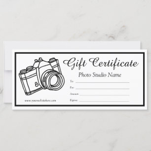 Modèle de certificat cadeau photo modifiable