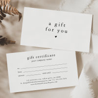 MODÈLE de certificat-cadeau pour bon d'affaires EM