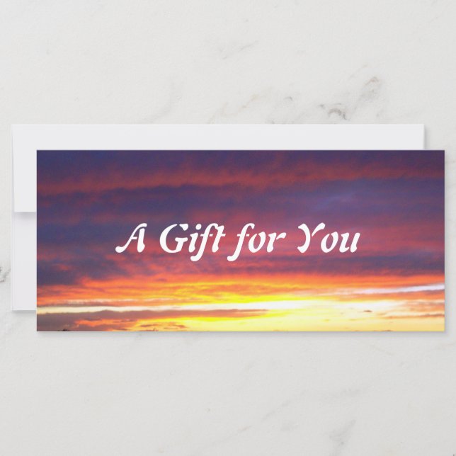 Modèle de certificat cadeau Sunset lumineux (Devant)