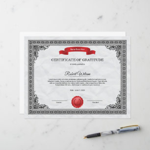 Modèle de certificat polyvalent