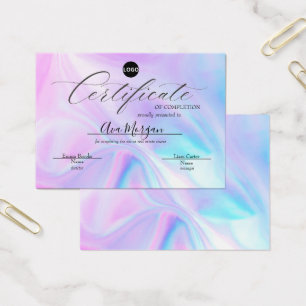 Modèle de certificat simple - Effet holographique