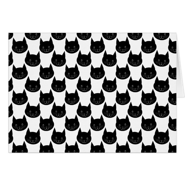 Modèle de chat noir (Devant Horizontal)