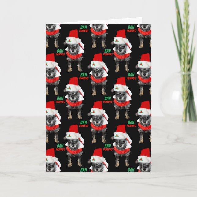 Modèle de chien de Noël Bah Humbug (Devant)