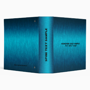 Modèle de Classeur turquoise-bleu métallique