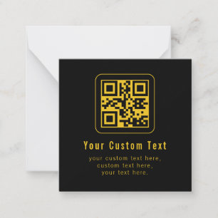Modèle de code QR et de texte modifiable Noir et