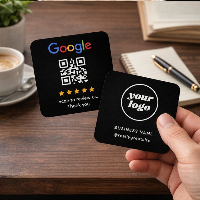 Modèle de code QR minimal noir pour nous évaluer (Créateur téléchargé)