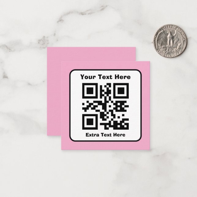 Modèle de code QR numérisable avec texte modifiabl (Devant/Arrière en situation)
