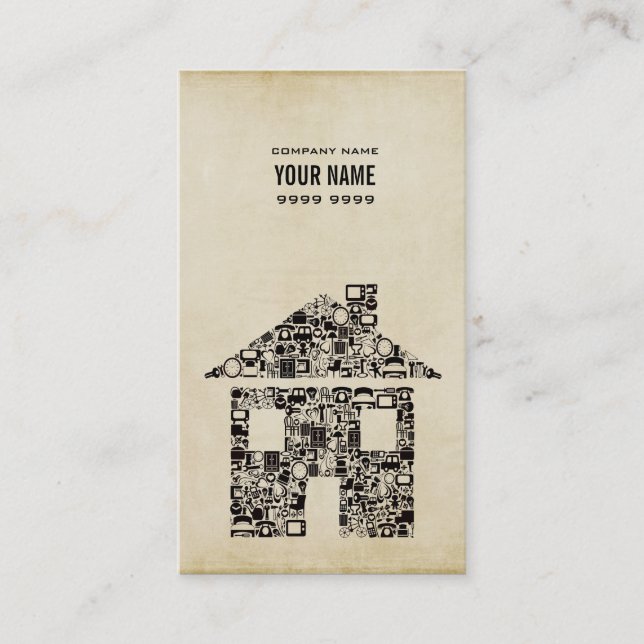 Modèle de construction moderne Carte de visite (Devant)
