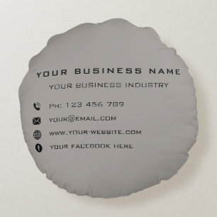 Modèle de Coussin arrondi de texte de nom d'entrep