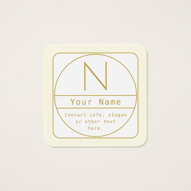 Modèle de design rétro-moderne modifiable en or et (Devant)