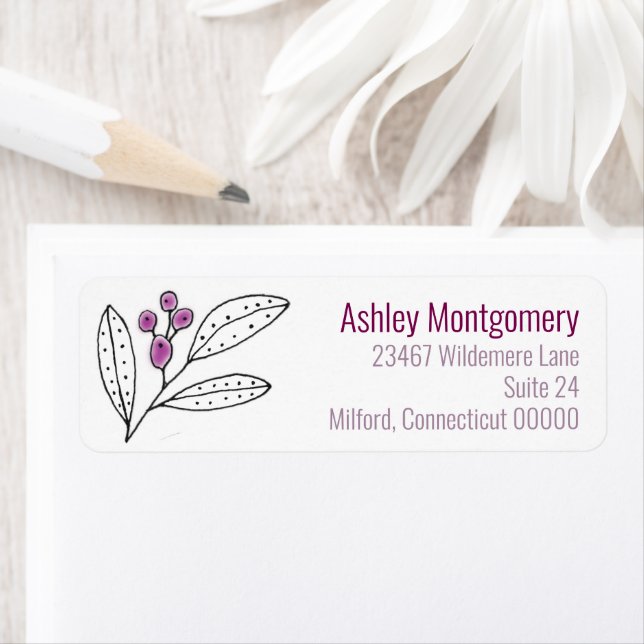 Modèle de douche de mariée avec feuilles et baies  (En situation)