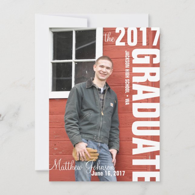 Modèle de Faire-part de diplôme de photographie (Devant)