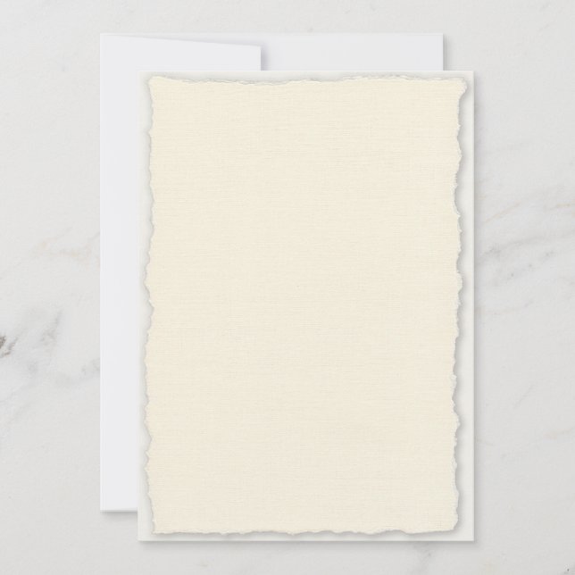 Modèle de Faire-part de mariage papier de bord Fau (Devant)