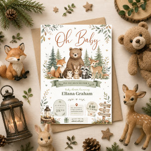 Modèle de faire-part de naissance Baby Woodland Ba