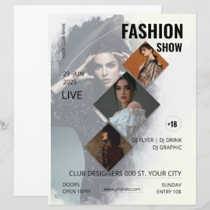 Modèle de flyer de défilé de mode