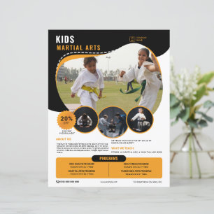 Modèle de Flyer pour Arts Martiaux pour Enfants