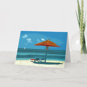 Modèle de la carte de Noël Tropical Beach
