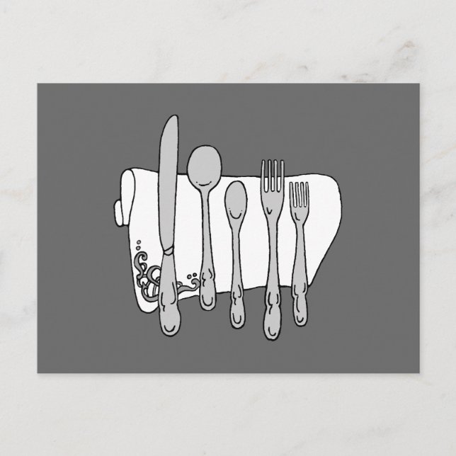 Modèle de la carte de recette personnalisée Silver (Devant)
